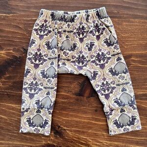 EUC kate quinn Lightweight Cotton Purple & Gold Baroque 18-24mo